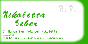 nikoletta veber business card